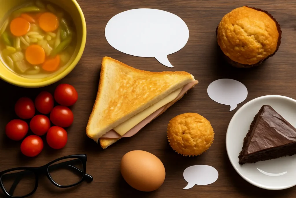 Expressões idiomáticas com comida