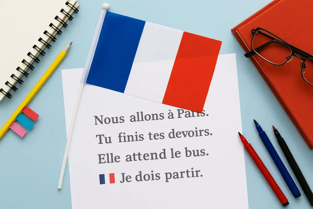 Exercícios de verbos franceses