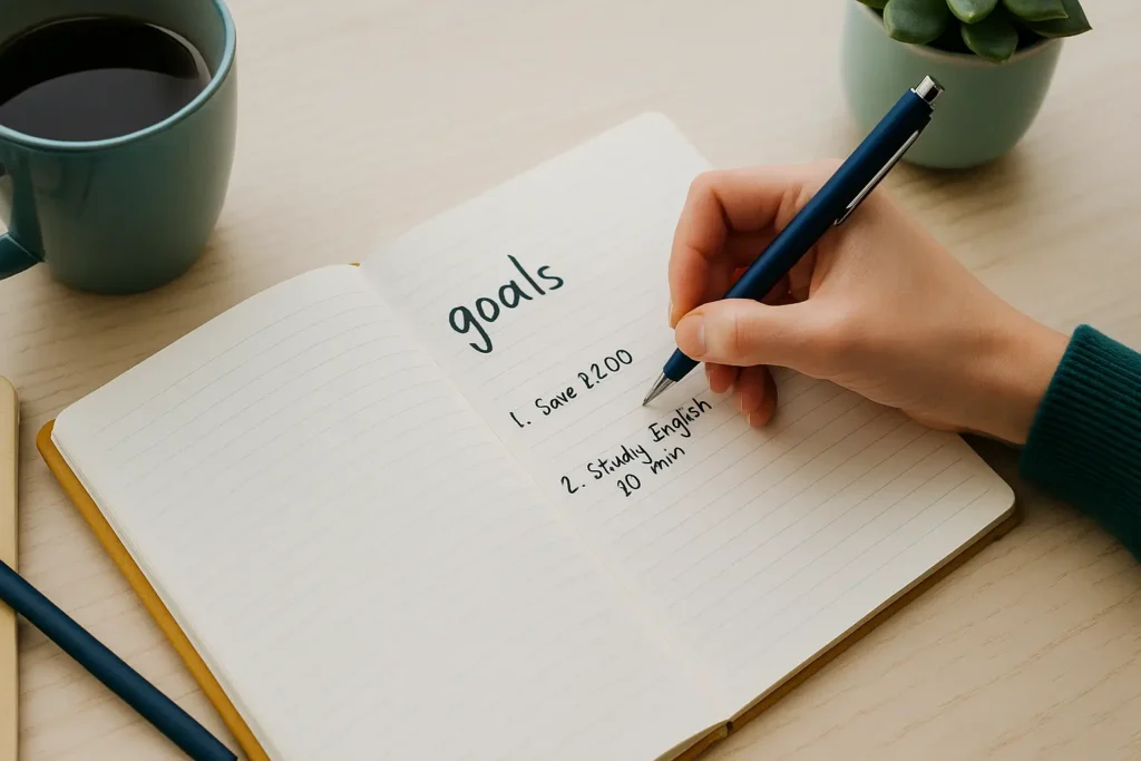 Pequenas metas diárias que transformam aprendizado e finanças