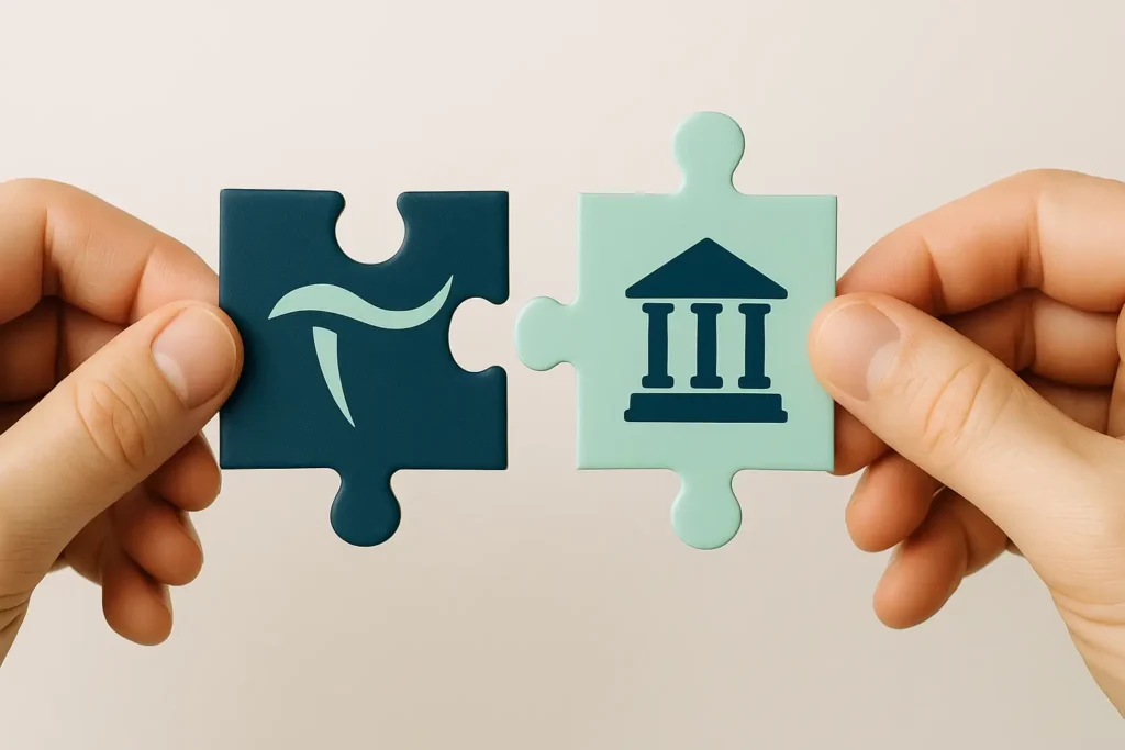 Peças de quebra-cabeça simbolizando a escolha entre Tesouro Direto e CDB.