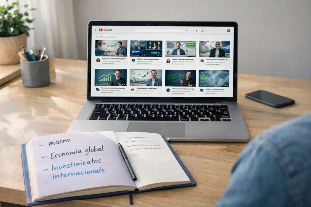Lista de canais em inglês sobre investimentos e mercado global no YouTube