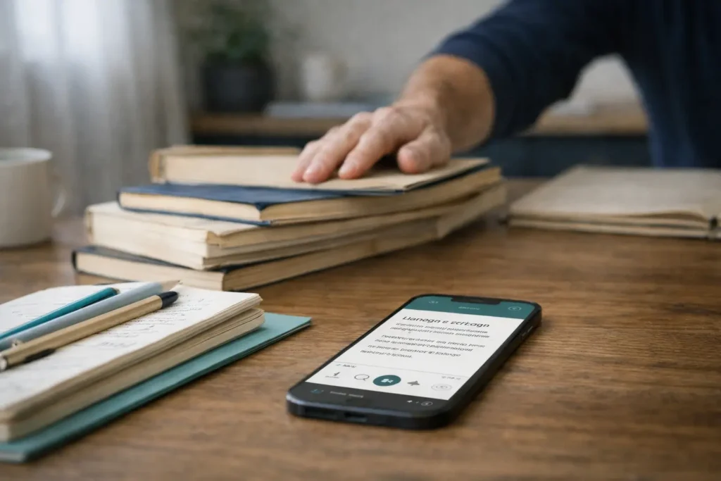 Erro comum ao recomeçar os estudos de idiomas usando métodos antigos.