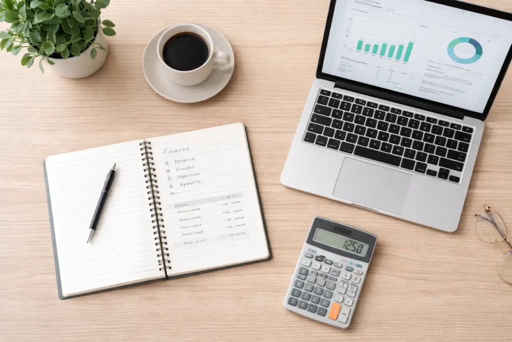 Organização financeira antes de recomeçar a investir.