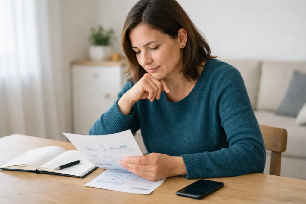 Pessoa refletindo sobre pausa nos investimentos antes de recomeçar.