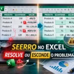 Comparação entre erro visível e erro oculto em planilha de Excel