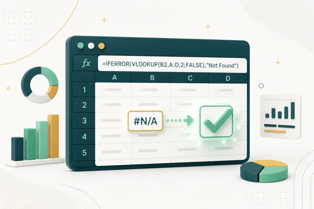 How to fix #N/A error Excel